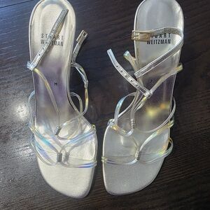 Stuart Weitzman Silver Strappy Women's Sandals